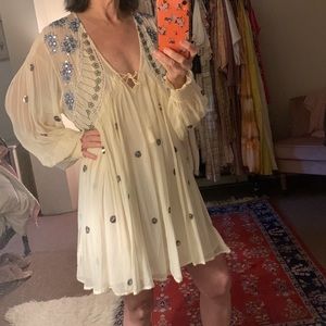 Free People Neon Moon Mini Dress Angel White Size Medium